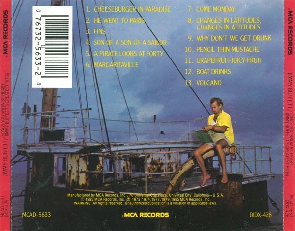 CD Jimmy Buffett: Songs you know by heart (Greatest Hits) - Bild 2 von 2