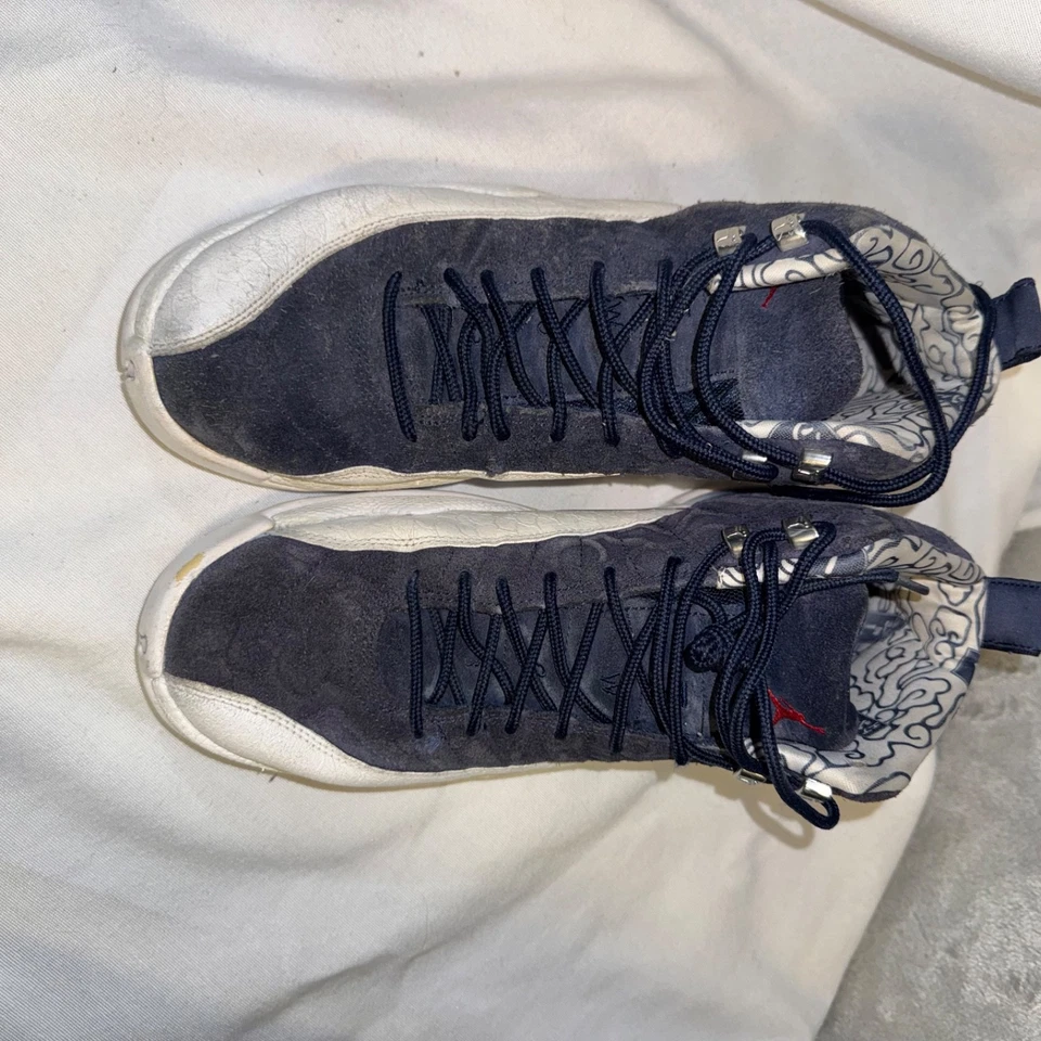 Nike Air Jordan 12 Retro GS 'International Flight' BV8016-445 Hombres Talla 9.5 Azul Foto 2 de 4