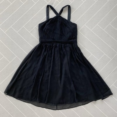 J.Crew Sinclair black 100% silk chiffon dress Women s Size 10