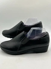 Life Stride Worklife Clog Shoes Women's Sz 11M Black Leather Slip-On 780324
