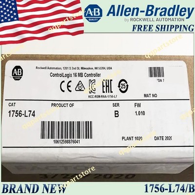 New Sealed AB 1756-L74/B ControlLogix 16MB Controller 1756-L74 serB Free Ship US