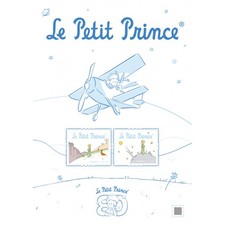 Affiche de 2 timbres-poste Le Petit Prince 80 ans.