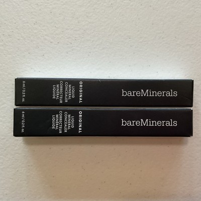 2 qty  bareMinerals Original Liquid Concealer Dark/Deep 55C Full Coverage Vegan