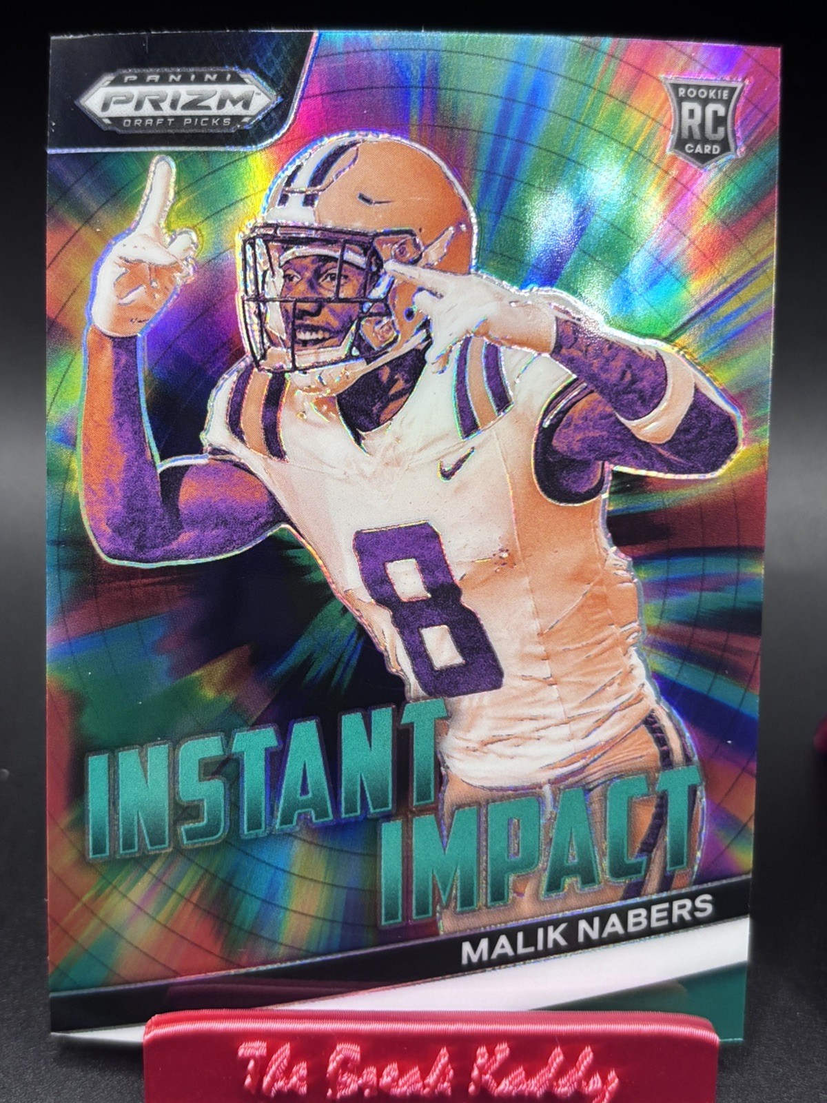 2024 Panini Prizm Draft Picks Instant Impact Malik Nabers Green Prizm RC Giants