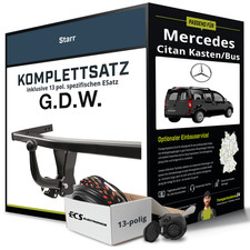 Für MERCEDES Citan Kasten/Bus W415 Anhängerkupplung starr +eSatz 13pol 12- AHK Für MERCEDES Citan Kasten/Bus W415 Anhängerkupplung starr +eSatz 13pol 12- AHK