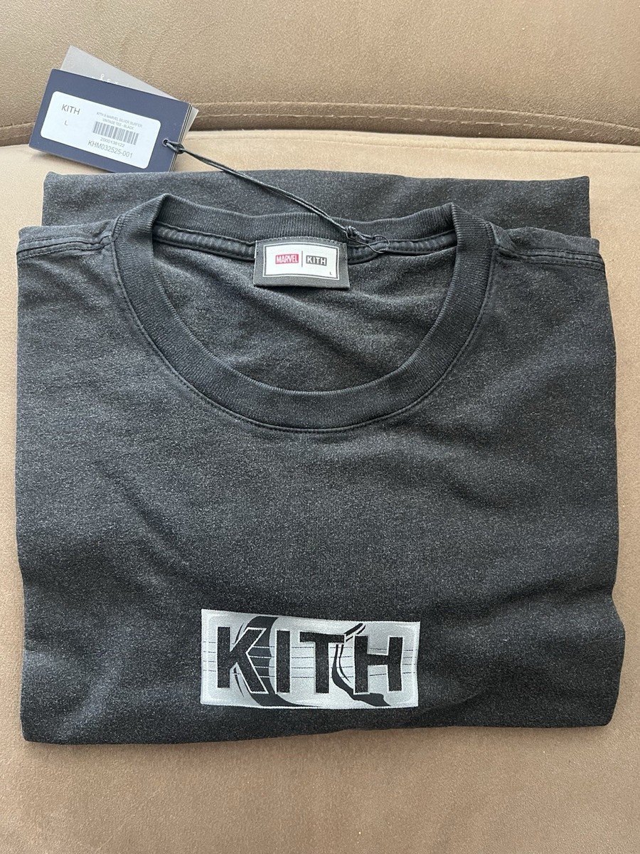 Kith x Marvel Silver Surfer Vintage Tee Size Large Black NEW