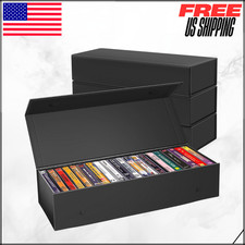 Cassette Tape Storage Box Holder Media Cases Organizer 3PK