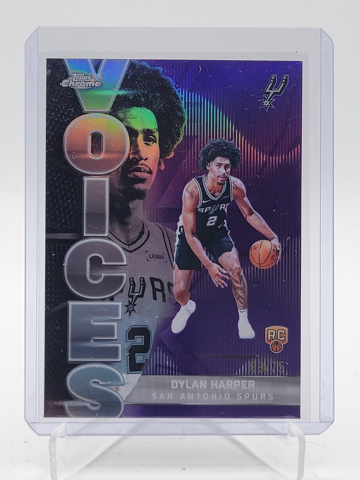 DYLAN HARPER 2025-26 TOPPS CHROME VOICES PURPLE WAVE ROOKIE /75 #VS-7 Q3464