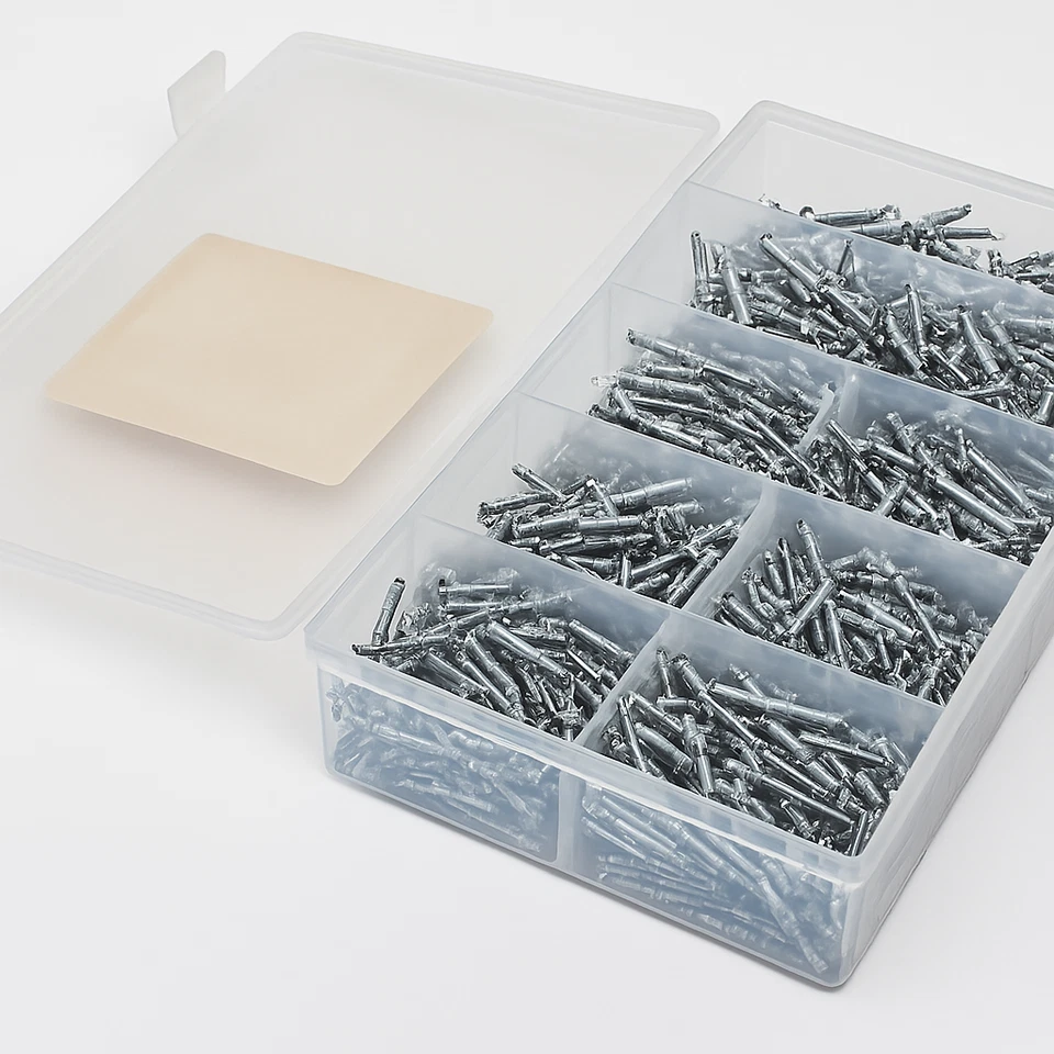 AM TECH 1000Pc Blind Rivets Set Assorted Hand Pop Aluminium Head Steel Shank 4 Size New