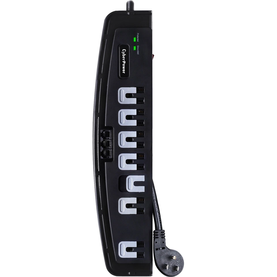 CyberPower CSP708T Professional 7-Outlets Surge Suppressor 8FT Cord and TEL - - Image 2 of 4