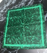 Christian Dior Poison Silk Bandana Neckerchief Handkerchief Green NEW AUTHENTIC