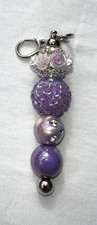 Handmade Beaded Keychains and Bag Charms Assorted Colors and Assorted Designs