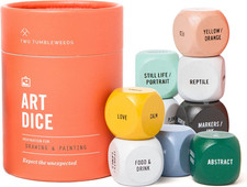 Art Dice - Drawing  Painting Game for Adults, Artists  Teachers - Set of 9 Dic