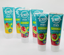 Tom's of Maine Kids Toothpaste - Silly 3 flavors Fluoride, 5.1oz PACK 6