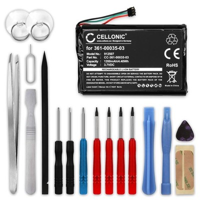 CELLONIC 1x Battery for 1200mAh, Set micro vissage, Black White 