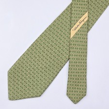 Cravatta Salvatore Ferragamo cravatta in seta logo Gancini su verde