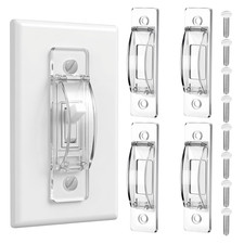 4 Pack Light Switch Cover Guard, Clear Wall Light Switch Lock Covers, Child Proo