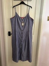 Joules Abby Linen Sundress 26 Blue BNWT