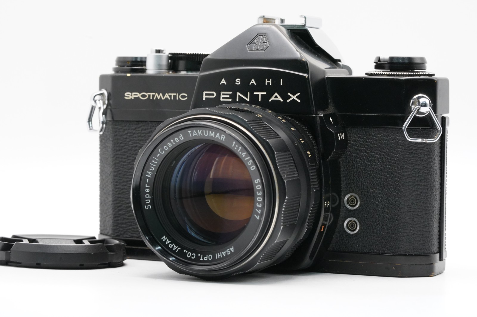 [EXC+5] Asahi PENTAX Spot Matic SP Black 35mm SLR 50mm F1.4 Lens From JAPAN