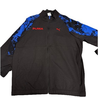 PUMA Men s Essentials Patterned Track Jacket Black.  XXL.  MSRP $60