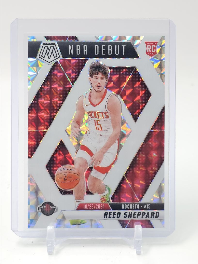 REED SHEPPARD 2024-25 MOSAIC NBA DEBUT ROOKIE WHITE CHOICE RC /35 Q1184