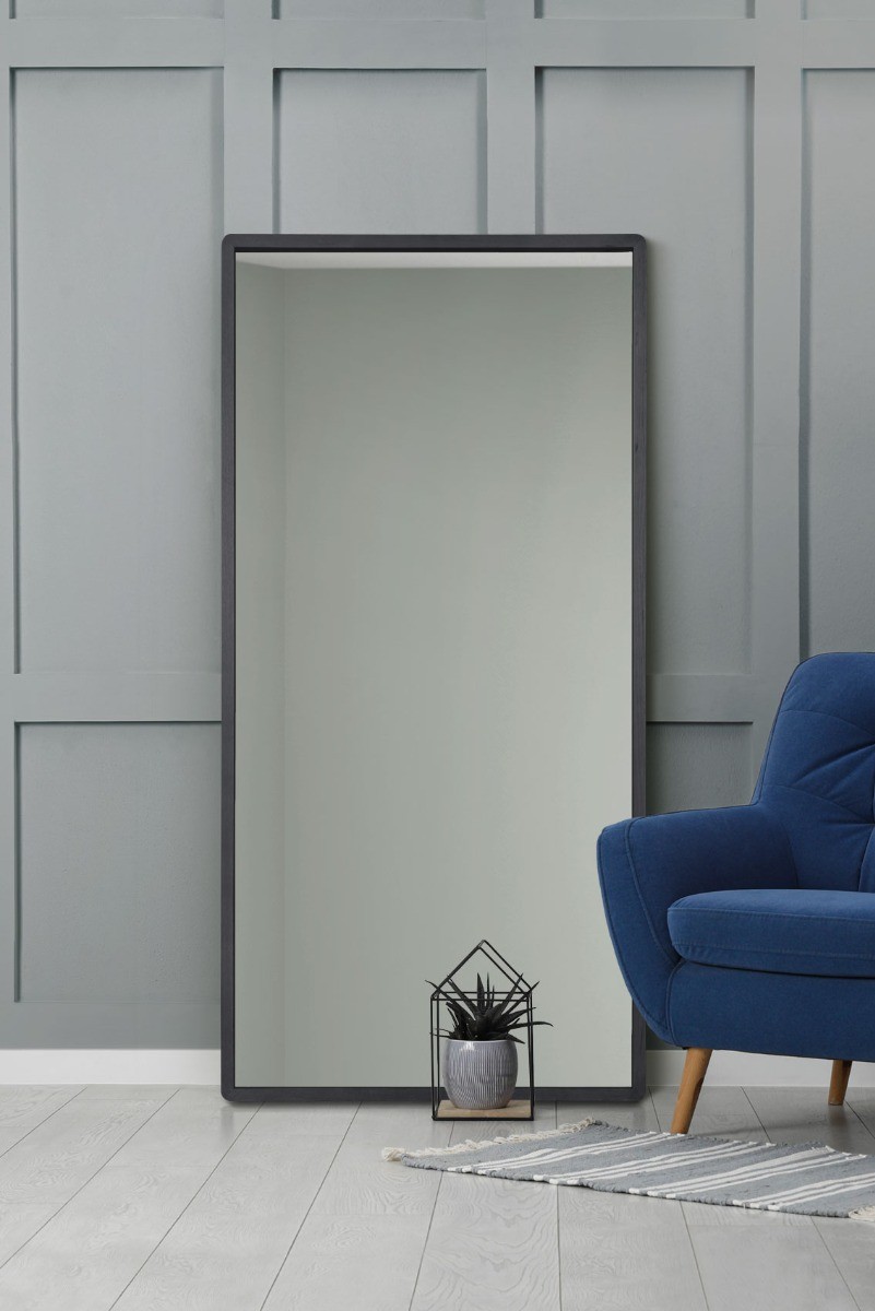 The Naturalis New Large Black Oak Rounded Corners Mirror 63"" X 31"" 160 x 80cm