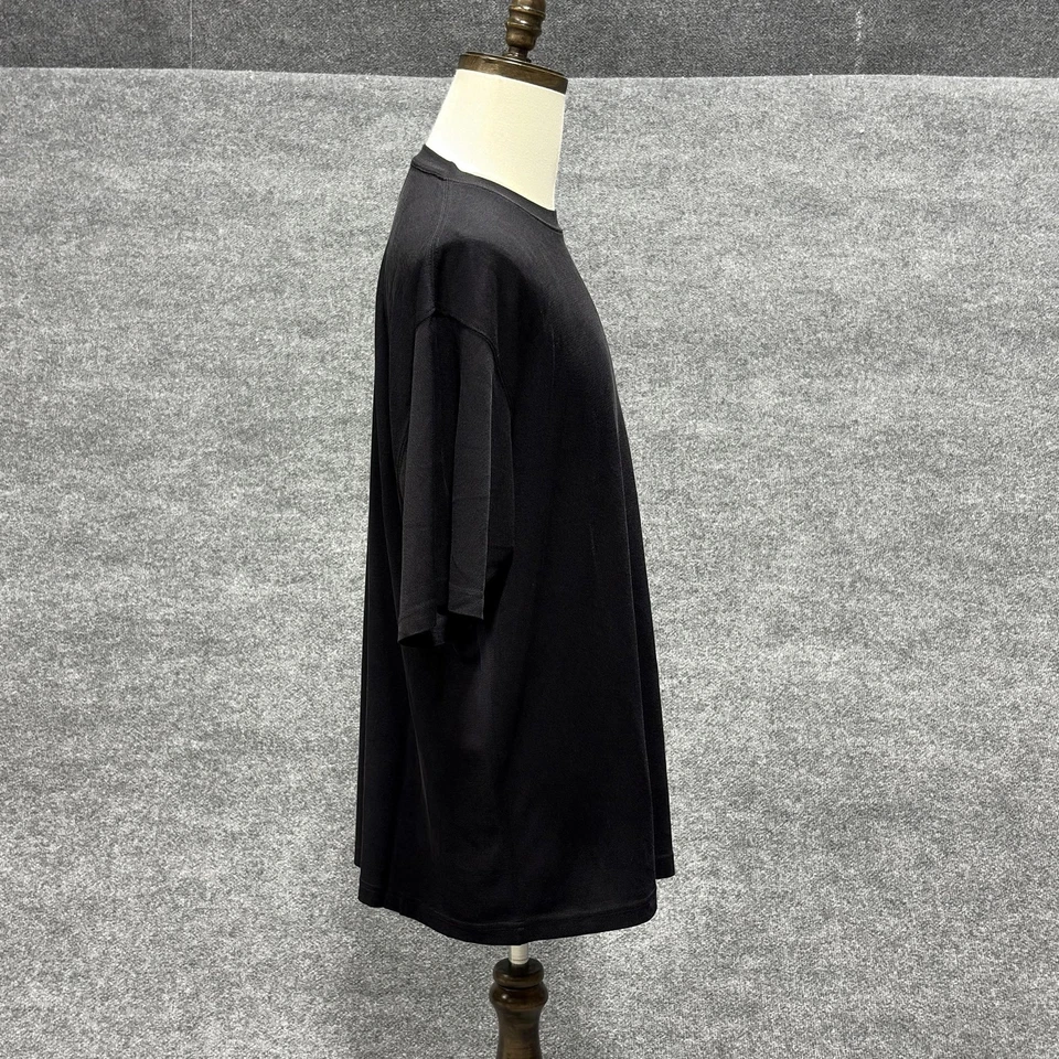 Jos. A. Camisa Bank Para Hombres XL Negra 100% Seda Manga Corta Cuello Redondo Tejida Camiseta de Lujo Foto 3 de 4