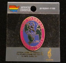 Atlanta 1996 DARE TO DREAM XXVI Olympiad Olympic Games Lapel Pin Rare NEW