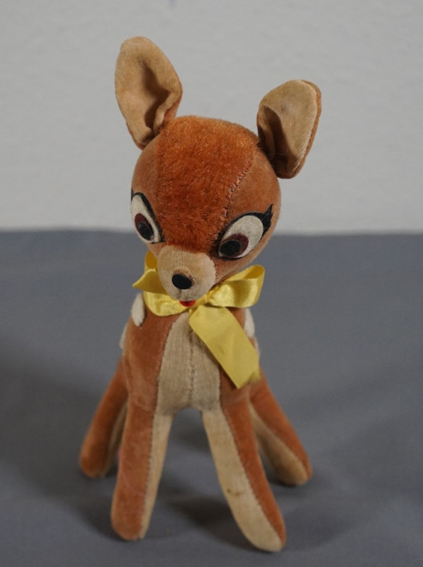 Vtg 1960s Walt Disney Prod Bambi  6" Plush Stuffed Animal Toy