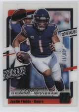 2023 Panini Clearly Donruss Highlights Green 39/49 Justin Fields #1 18kr