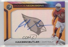 2019 Panini Elements Rookie Neon Signs Orange 155/199 Hakeem Butler Auto lw9