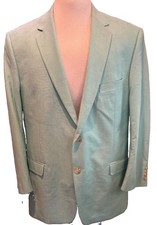 SADDLEBRED Seafoam 100 Cotton Sport Coat Blazer Size 46R P20134