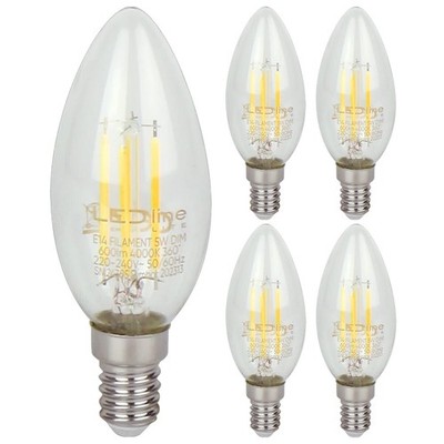 LED line LITE E14 Filamentlampe C35 5W 600lm 230V Dimmbar 5 Stück