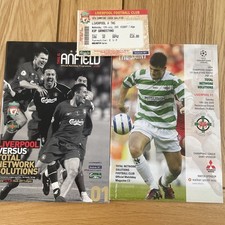 Liverpool V TNS Programme HOME & AWAY + programmes and tickets from same season