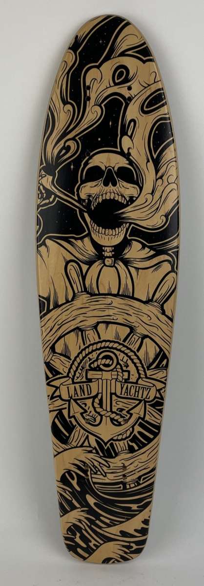 Penny Style Wood Cruiser Skateboard Deck / Griptape Skull Pirate