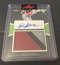 DOMINIC DOM HELLMAN 2021 Leaf Perfect Game Jersey Patch Auto ROOKIE #8/19 OREGON