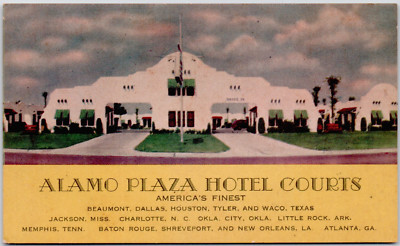 Alamo Plaza Hotel Courts Texas Arkansas Georgia Tennessee Vintage DB Postcard