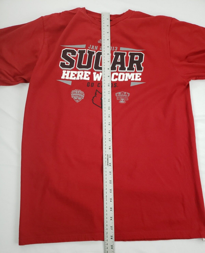 Mens Adidas Large 2013 Louisville Cardinals Here We Come Sugar Bowl T-shirt Red - Picture 7 of 12