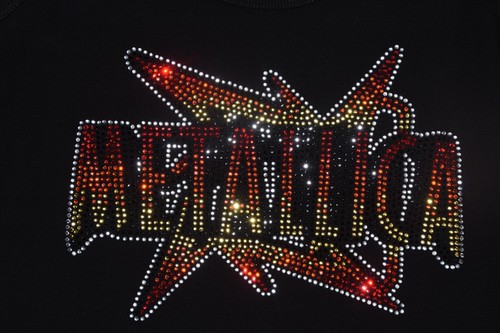 Metallica rhinestone bling black racer back tank top XS, S, M, L, XL, 2XL - Picture 23 of 26