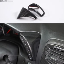 ABS Carbon Fiber Interior Dash Button Frame Trim Cover Fits Corvette C6 2005-13