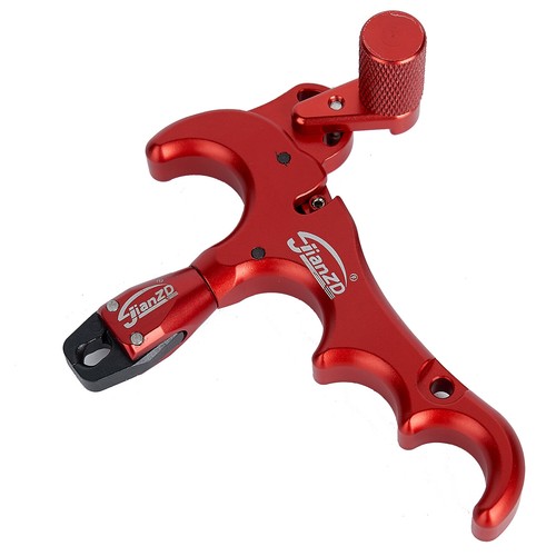 360° Bogenschießen Jagd Griff Compound Schleife Entriegelungshilfen 4 Finger Daumen Trigger Bremssattel - Bild 15 von 15