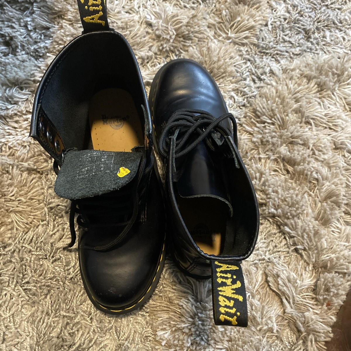 Dr. Martens 1460 Black Smooth Leather 8 Eye Lace Up Boots Mens 8 Womens 9 EU 41 Doc Dr. Martens 1460 Smooth Leather Lace Up Boots Black size  main image 2