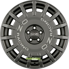 OZ Rally Racing dark graphite 7x17 ET35 - LK5/100 ML68 Felge Alu
