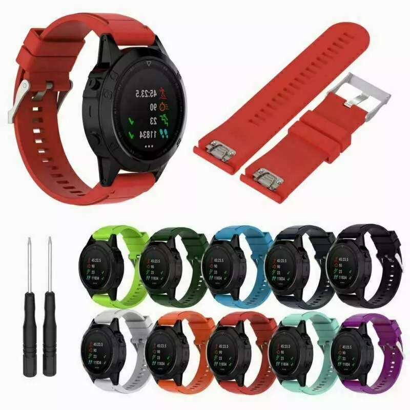 For Garmin Fenix 3 Fenix 2 Quatix 3 GPS Watch Silicone Watch Band Belt +  Tools