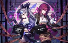 Anime kafka honkai star rail silver wolf black coat Stitched Gaming Mat Desk