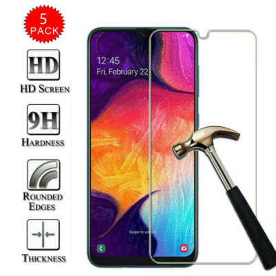 5-PACK Tempered Glass Screen Protector For Galaxy Galaxy A20/A30/A50/A51/A70/A71