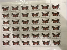 STAMPS - RUSSIA 15k - BUTTERFLY  6 x 6 SHEET OF 36 - MINT - AS SHOW