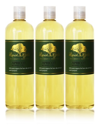 48 Oz Liquid Gold Apricot Kernel Oil Pure Organic for Skin Hair and Health Care