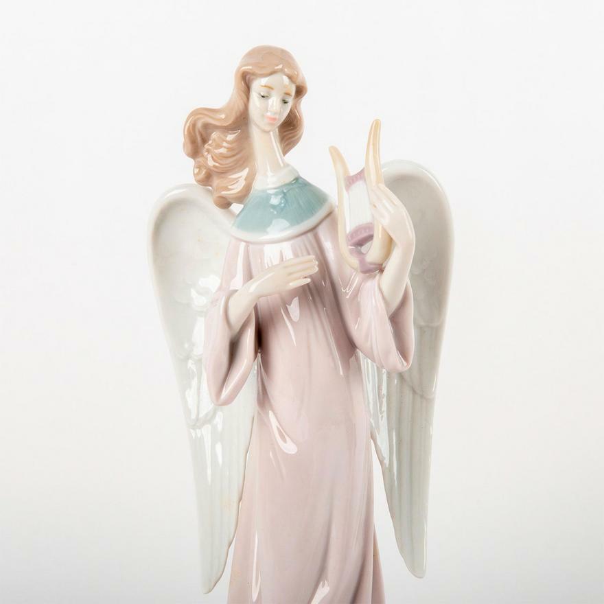 LLADRO ANGEL WITH LYRE 1005949 -5949 PORCELAIN Candle Hold LLADRO ANGEL WITH LYRE 1005949 -5949 PORCELAIN Candle Hold