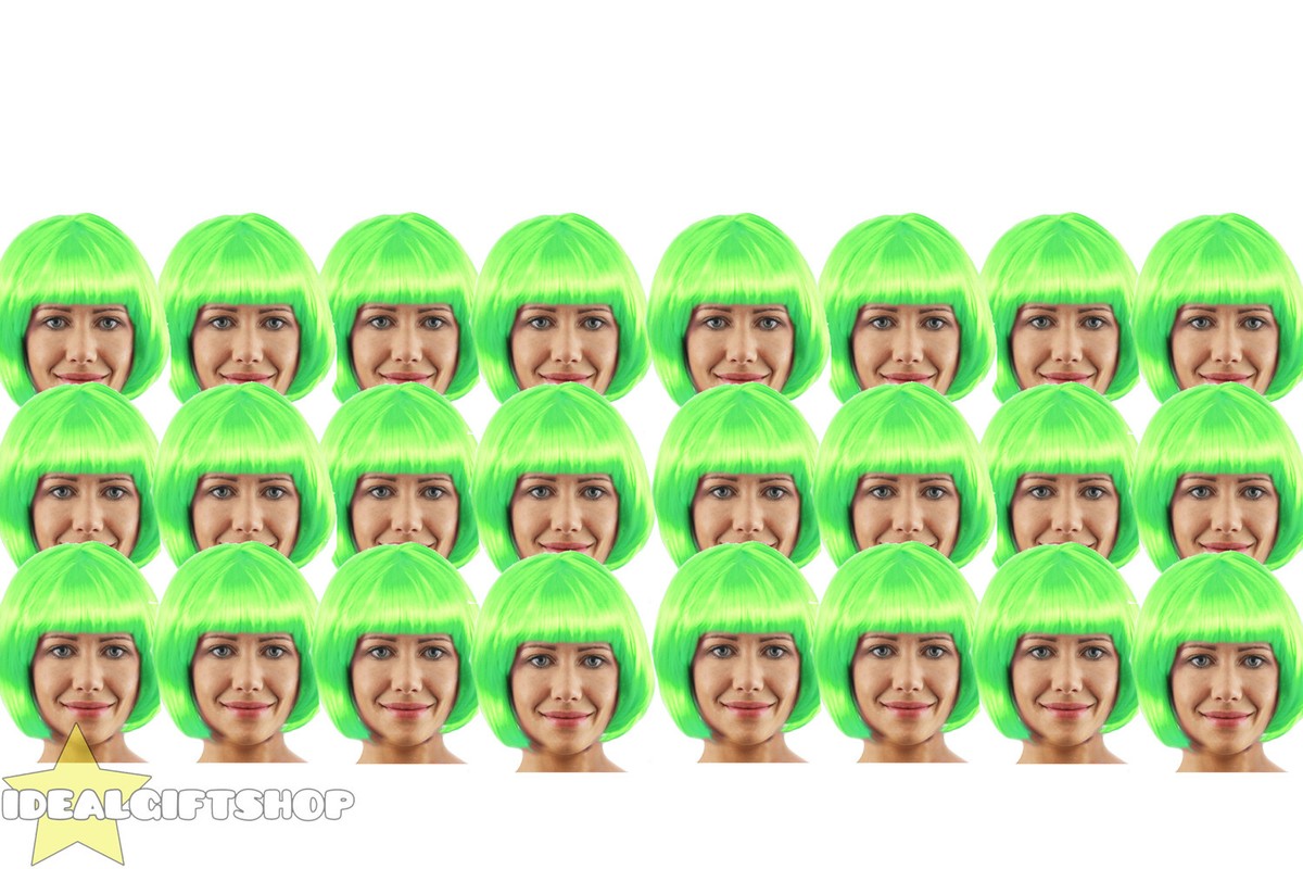 Green Wig St Patrick's Day Green Bob Wig Amazon Outward Flip